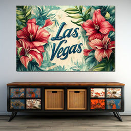 Hibiscus Oasis in Vegas - NicheCanvas
