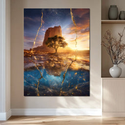 Celestial Rift Desert Dawn - NicheCanvas