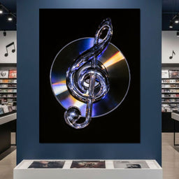 Chrome Rhythms On A Spinning Disc - NicheCanvas