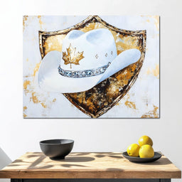 Golden Maple Leaf Western Hat - NicheCanvas