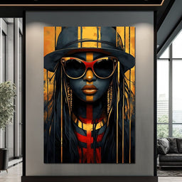 Golden Abstract Radiance - NicheCanvas