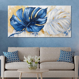 Blue Leaf Serenade Dreams - NicheCanvas
