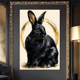 Gilded Hare Watching The Horizon - NicheCanvas