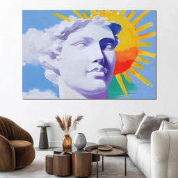 Sunlit Marble Dreamscape - NicheCanvas