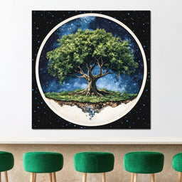 Celestial Roots Tree - NicheCanvas
