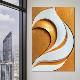 White and Gold Harmony - TooplesArt - NicheCanvas