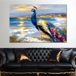 Gilded Peacock Shorelight - NicheCanvas