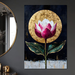 Golden Petal Radiance - NicheCanvas