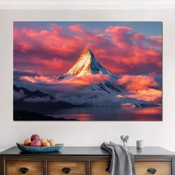 Snow Throne at Sunrise - TooplesArt - NicheCanvas