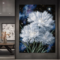 Starlit White Mum Bouquet - NicheCanvas