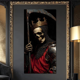 Gothic Reaper King Knight Skull - NicheCanvas