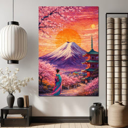 Sakura Sun Ascension - TooplesArt - NicheCanvas