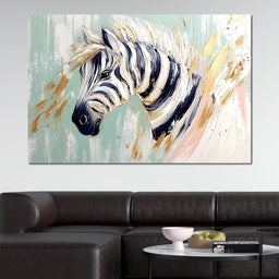 Zebra Brushstrokes - NicheCanvas
