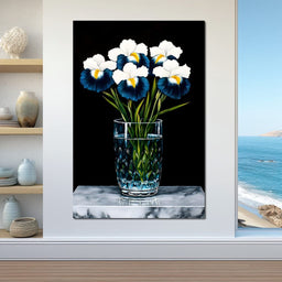 Petals in Midnight Bloom - NicheCanvas