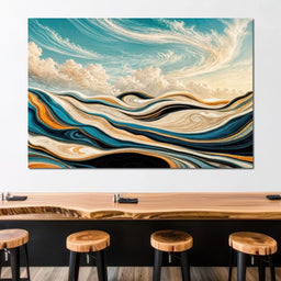 Marble Waves at Dawn - TooplesArt - NicheCanvas
