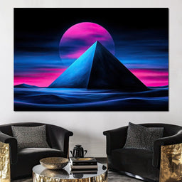 Pyramid of Neon Skies - TooplesArt - NicheCanvas