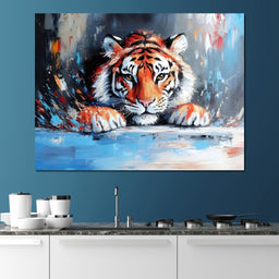 Majestic Tiger Brushstrokes - NicheCanvas