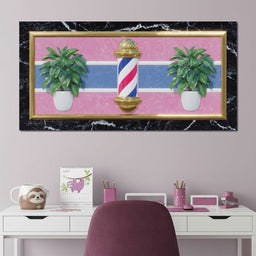 Retro Barber Pole Vaporwave Charm - NicheCanvas