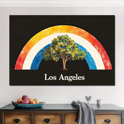 Los Angeles Rainbow Grove of Dreams - NicheCanvas