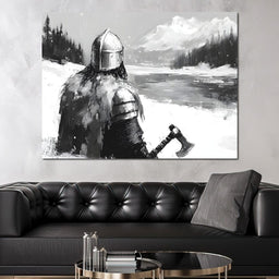 Viking_s Icy Vigilant Journey - NicheCanvas