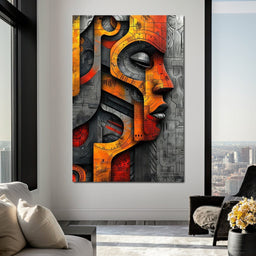 Metallic Face Labyrinth Illusion - Cole Williams - NicheCanvas