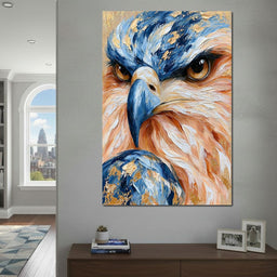 Golden Gilded Raptor Focus - NicheCanvas