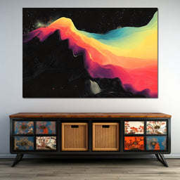 Transcendent Color Waves - NicheCanvas