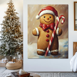 Gingerbread Joy Holiday Cheer - NicheCanvas