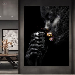 Stardust Singer Noir Portrait - NicheCanvas