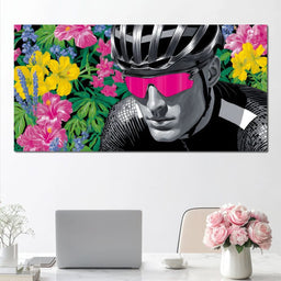 Floral Cyclist Momentum Ride - NicheCanvas