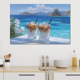 Tropical Iced Coffee Escape - NicheCanvas