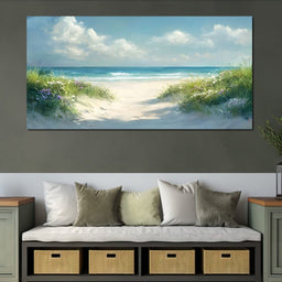 Seaside Tranquility Pathway - NicheCanvas