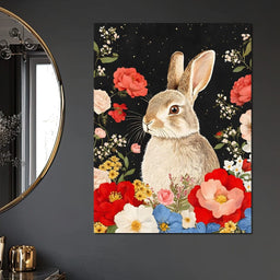 Meadow Dreams with Bunny - NicheCanvas