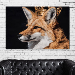 Crowned Fox Majesty Reign - NicheCanvas