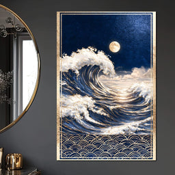 Golden Tide Under A Silent Moon - NicheCanvas