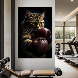 Cat Pugilist - NicheCanvas