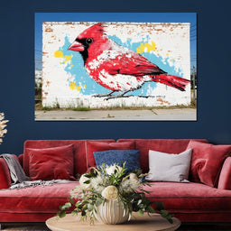 Street Art - Cardinal Mural - NicheCanvas