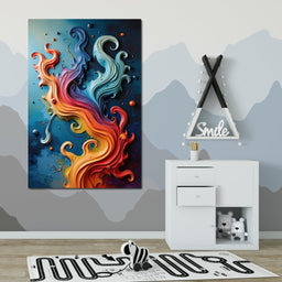 Flowing Rainbow Abstract - Cole Williams - NicheCanvas
