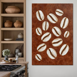 Coffee Beans Brown Background - NicheCanvas