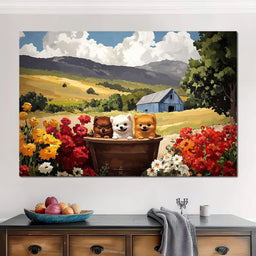 Fluffy Trio - NicheCanvas