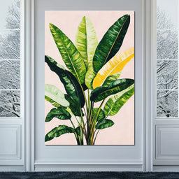 Tropical Sunrise Leaves Dance - NicheCanvas