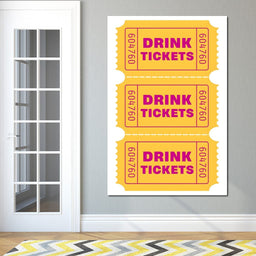 Vintage Drink Ticket Strip - NicheCanvas