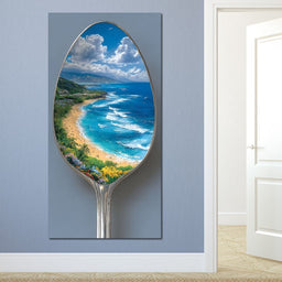 Coastal Paradise Reflected Spoon - NicheCanvas