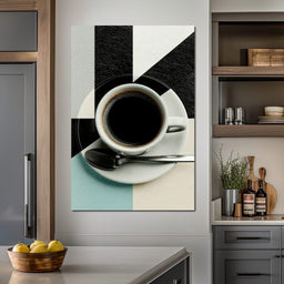 Geometric Morning Ritual Composition - NicheCanvas