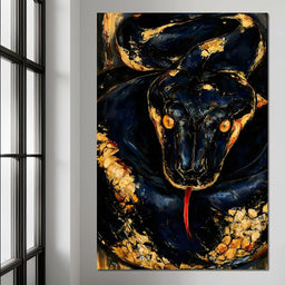 Gilded Coil Of Midnight Power - NicheCanvas