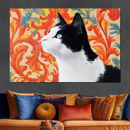 Majestic Feline Flourish - NicheCanvas