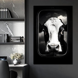 Majestic Bovine Portrait Sky - NicheCanvas