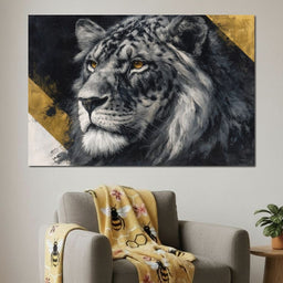Golden Eyed Lion King - NicheCanvas
