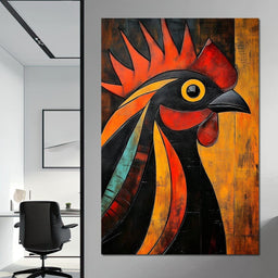 Rooster Radiance Symphony - NicheCanvas