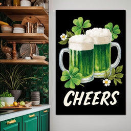 Lucky Clover Beer Cheers - NicheCanvas